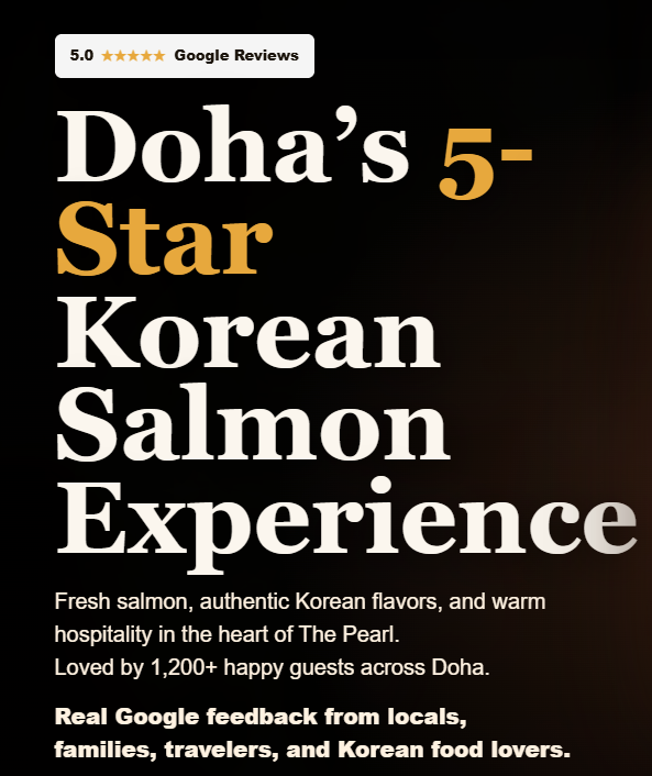 5-star Korean restaurant in Doha — Jeju Snow Salmon