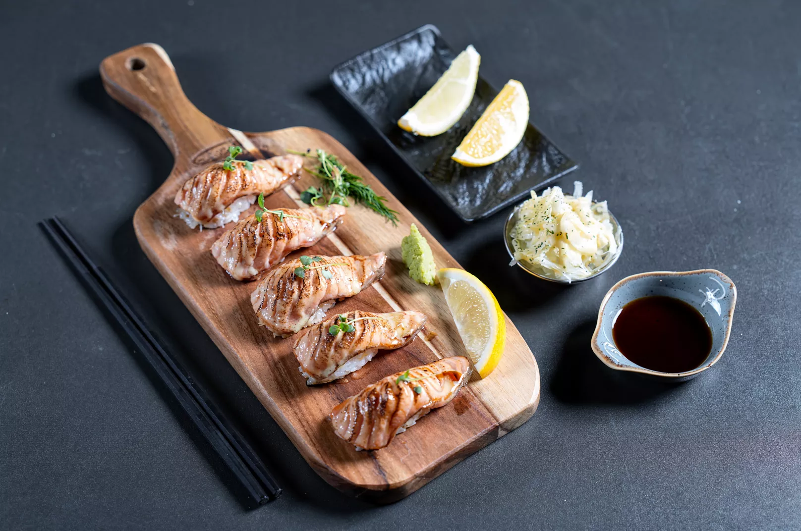 Half Torched Salmon Chobab