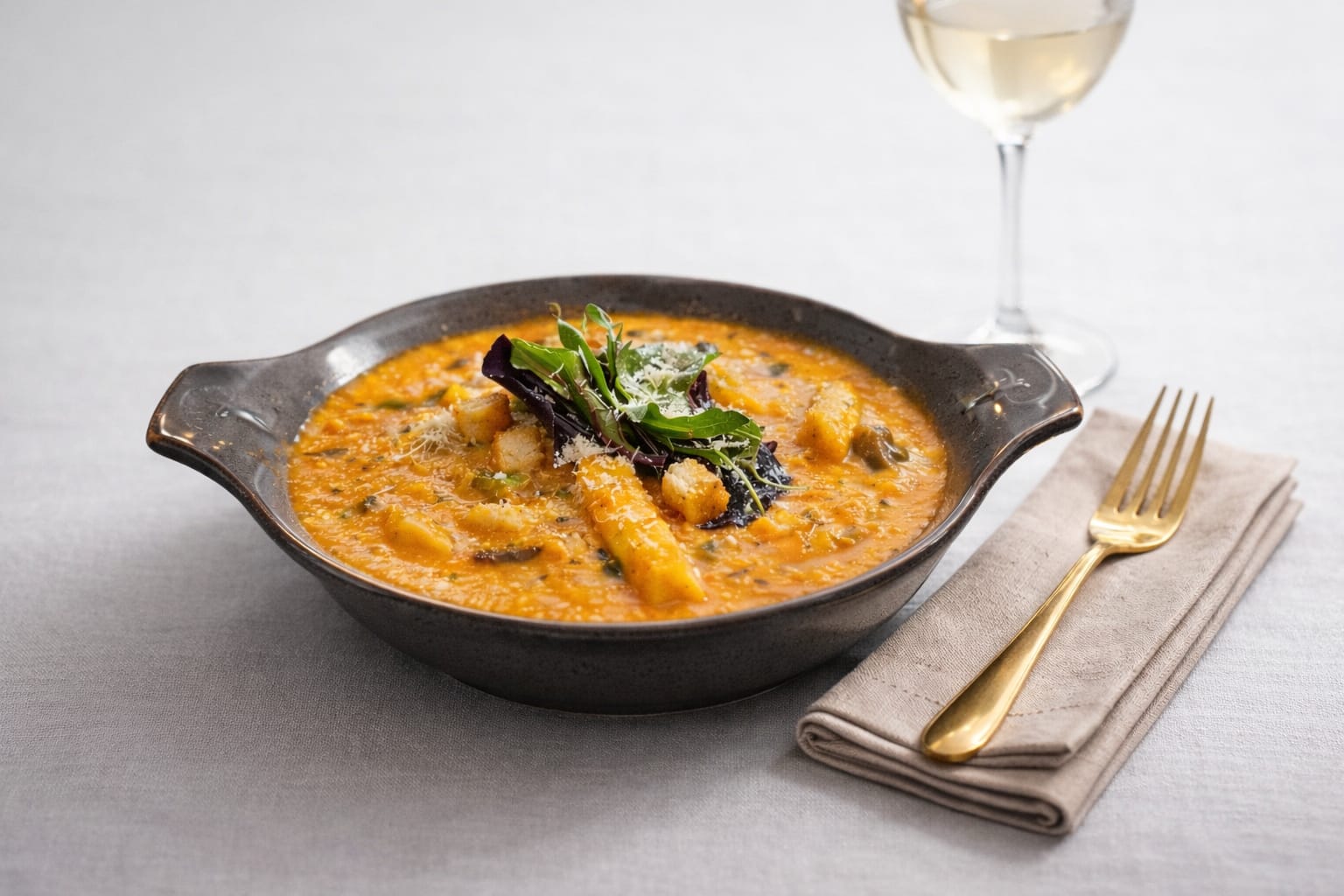Pink rosé tteokbokki